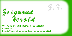 zsigmond herold business card